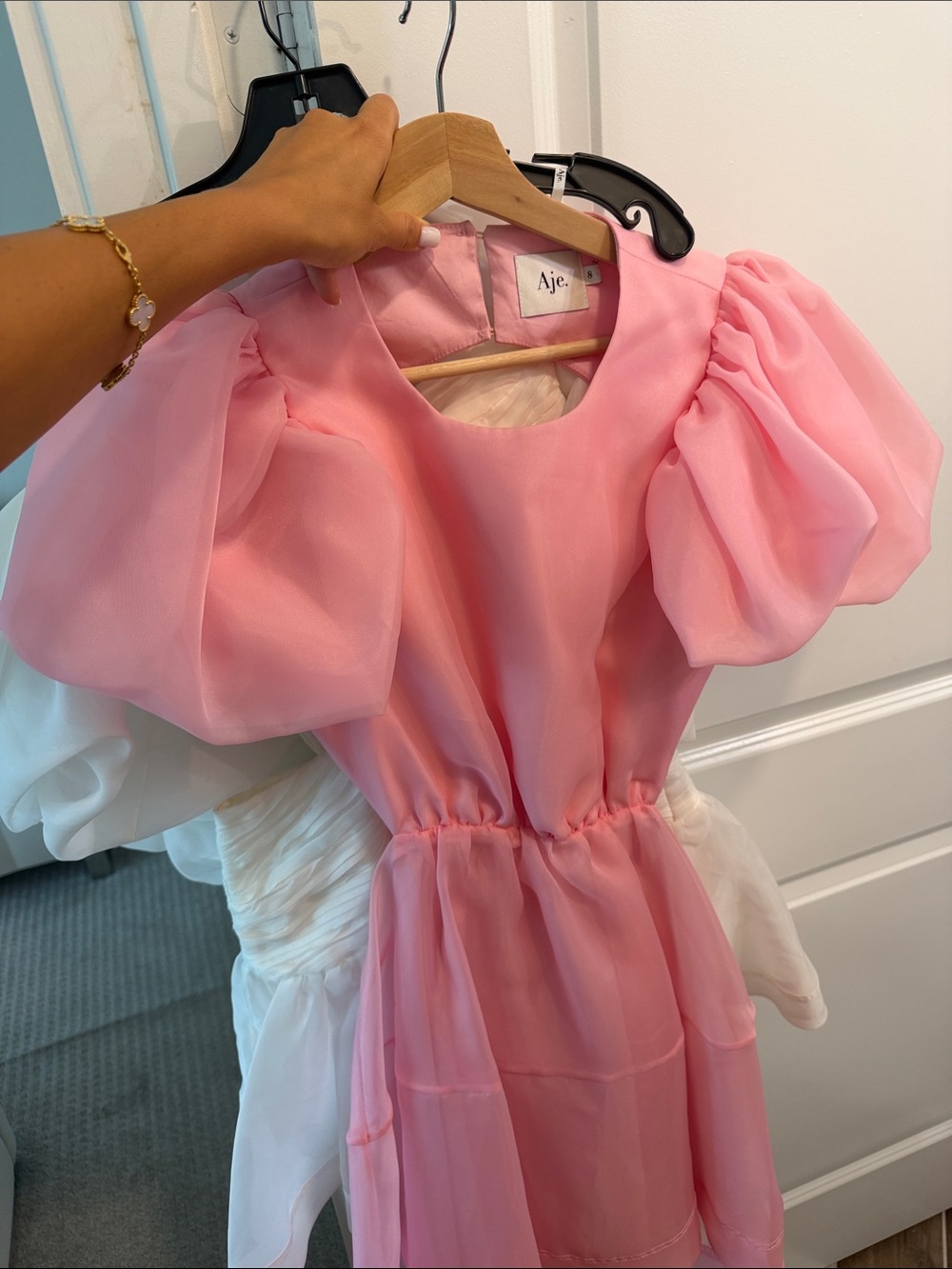 Aje Pink and White Dresses